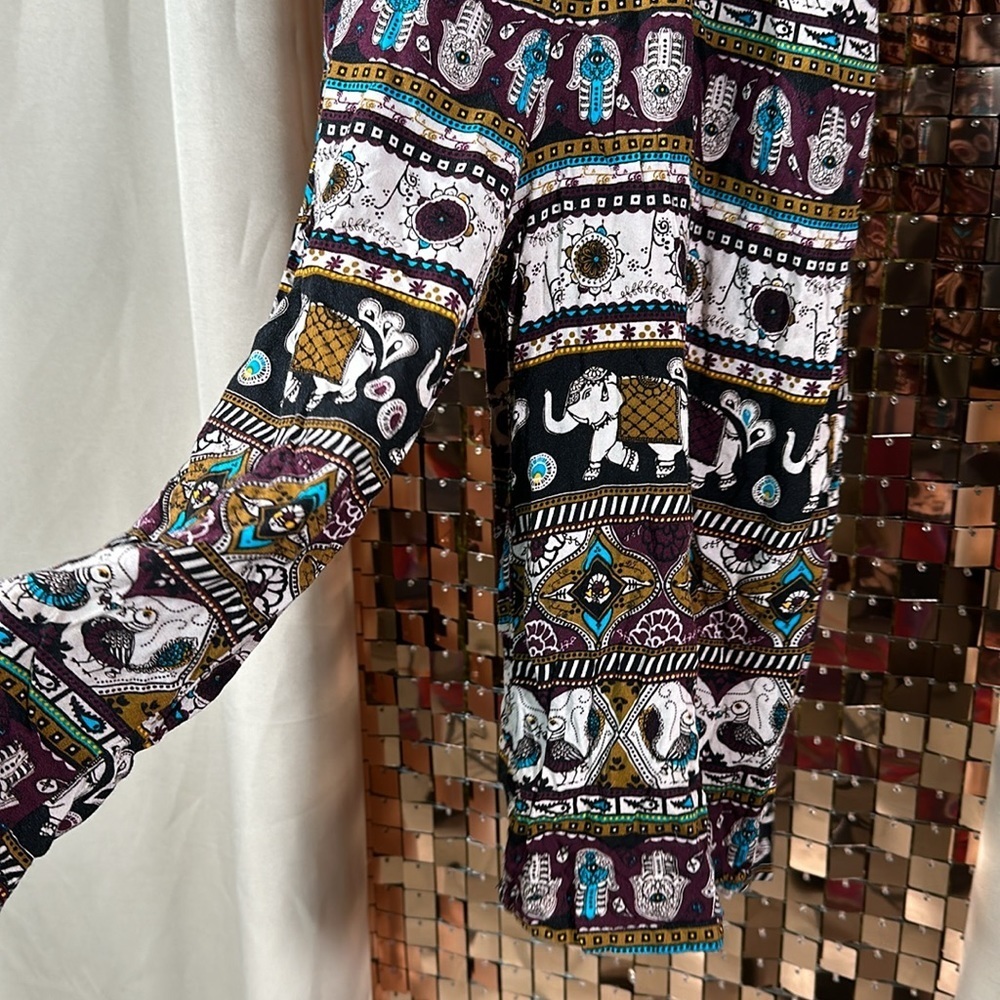 Bluenotes Multicolour Paisley Elephant Print Jumpsuit Size XS P2P 14-15” - Picture 6 of 12